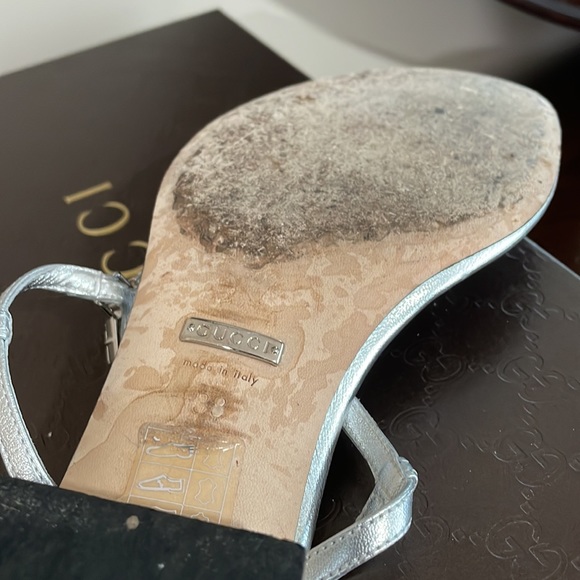 Gucci Silver Sandals, size 38, authentic - Picture 9 of 9